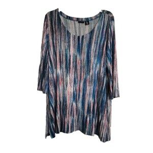 Women's Willi Smith 3/4 Sleeve Tunic Top Size 2X